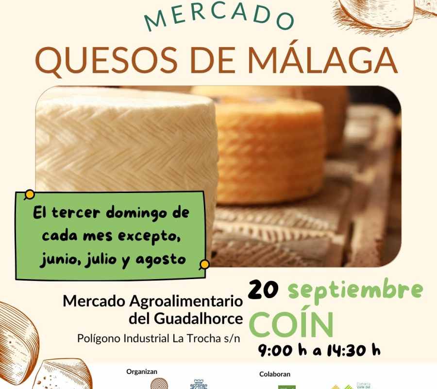 El Mercado de Quesos de Málaga regresa en septiembre con todo el sabor de la tradición