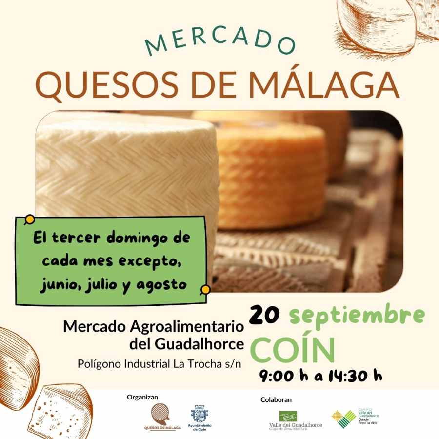 El Mercado de Quesos de Málaga regresa en septiembre con todo el sabor de la tradición