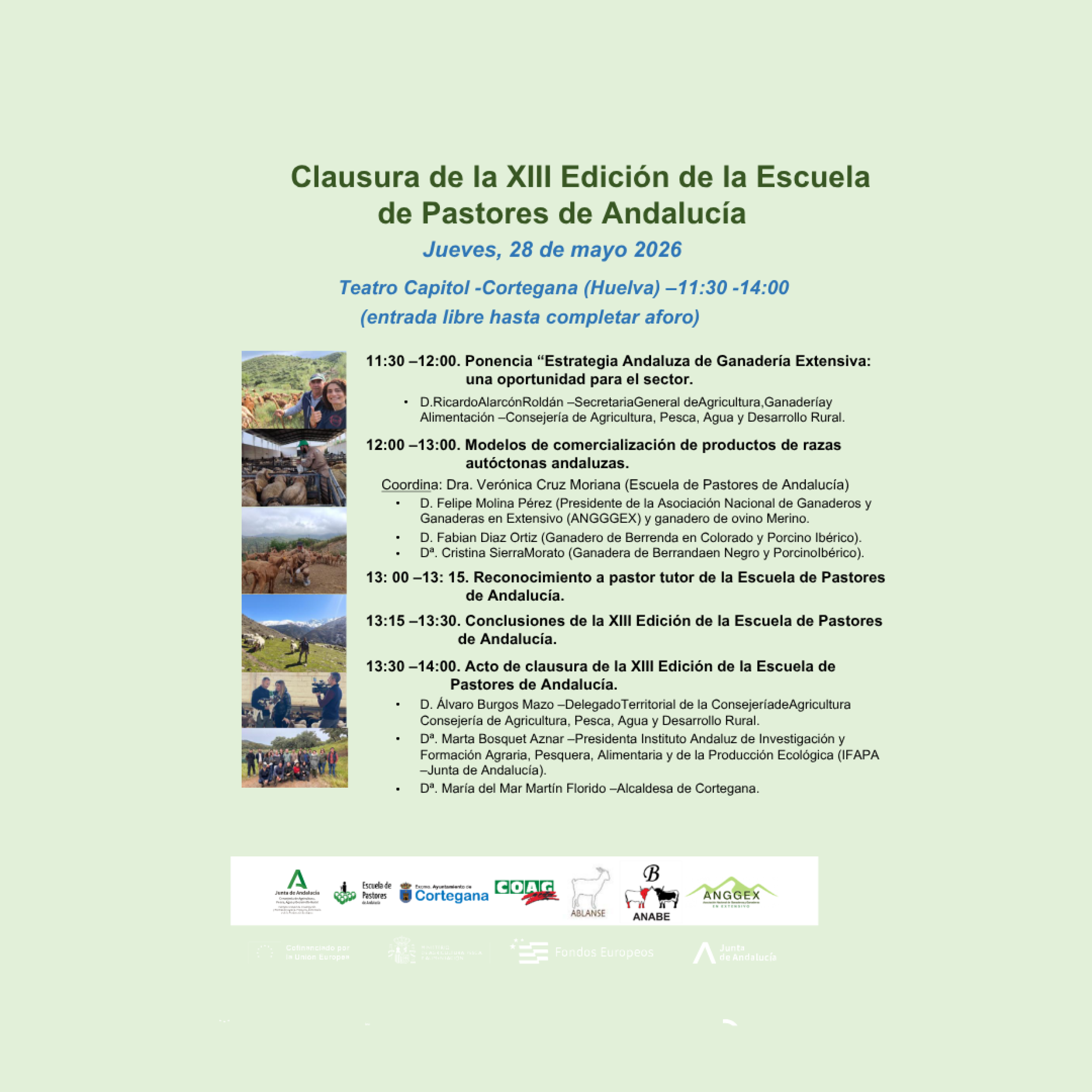 Clausura de la XIII edición de la Escuela de Pastores y Pastoras de Andalucía
